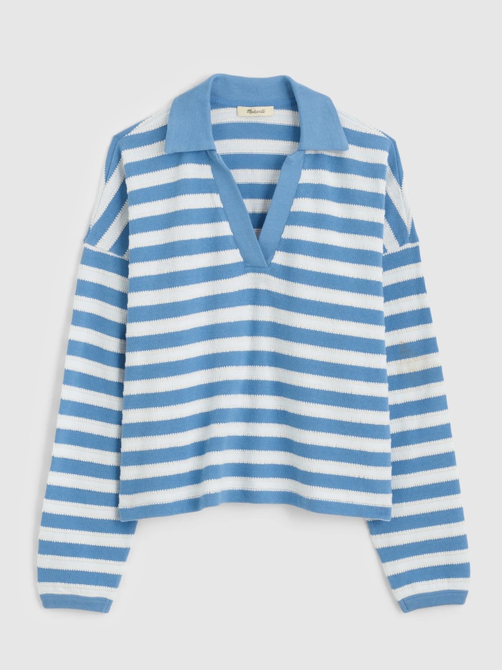 Madewell Relaxed Polo Shirt in Stripe Sz. S